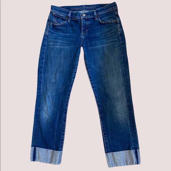 Citizens of Humanity COH Dani Cropped Straight Leg Jeans Cuffed Size 26 EUC - Picture 7 of 12